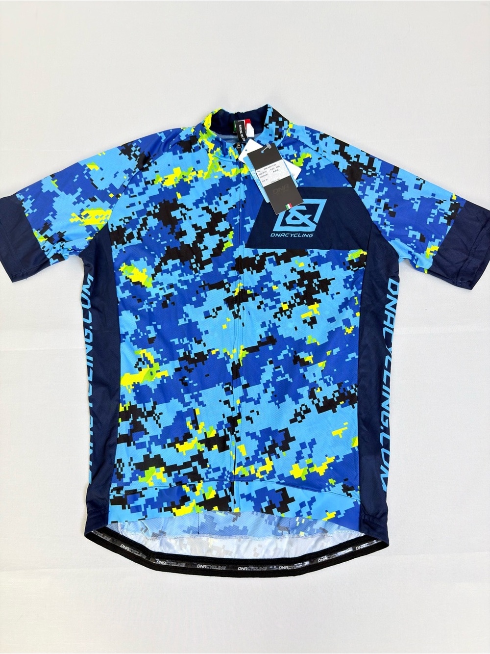 DNA Italian Cycling Jersey XL Blue Camo Full Zip